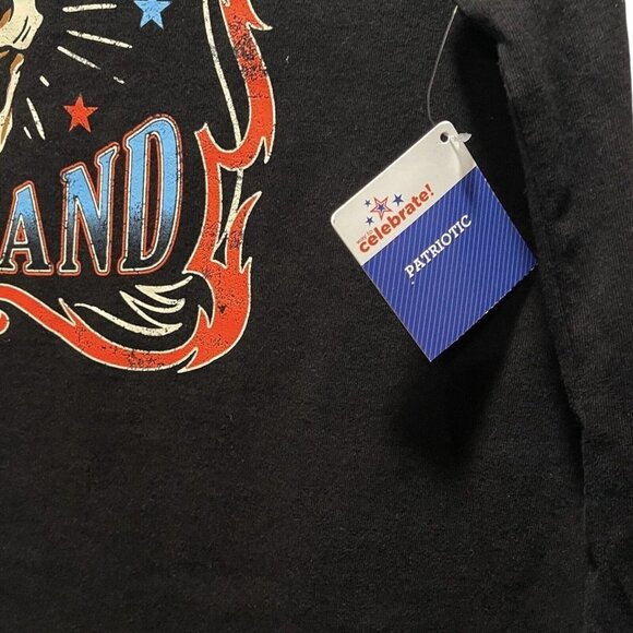 CELEBRATE PATRIOTIC Black Muscle Shirt Men's Large (42-44) Skulls Eagle NWT - Picture 6 of 12